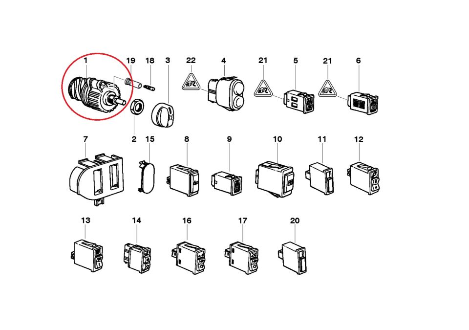 BMW 3 SERİSİ FAR ANAHTARI E36 FEBİ