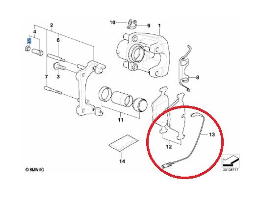 BMW 5 SERİSİ ÖN BALATA İKAZ FİŞİ E60.E61 YAN SANAYİ