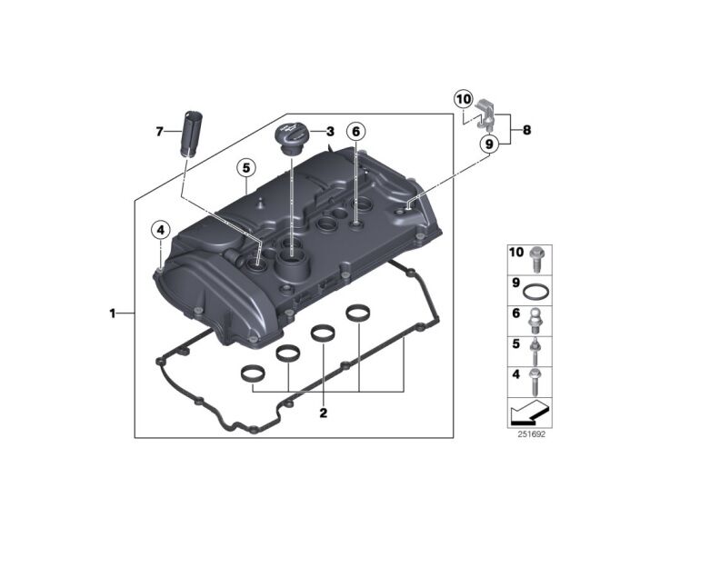 BMW 1-3 SERİSİ KÜLBÜTÖR KAPAĞI F20.F30.LCI.N13 YAN SANAYİ