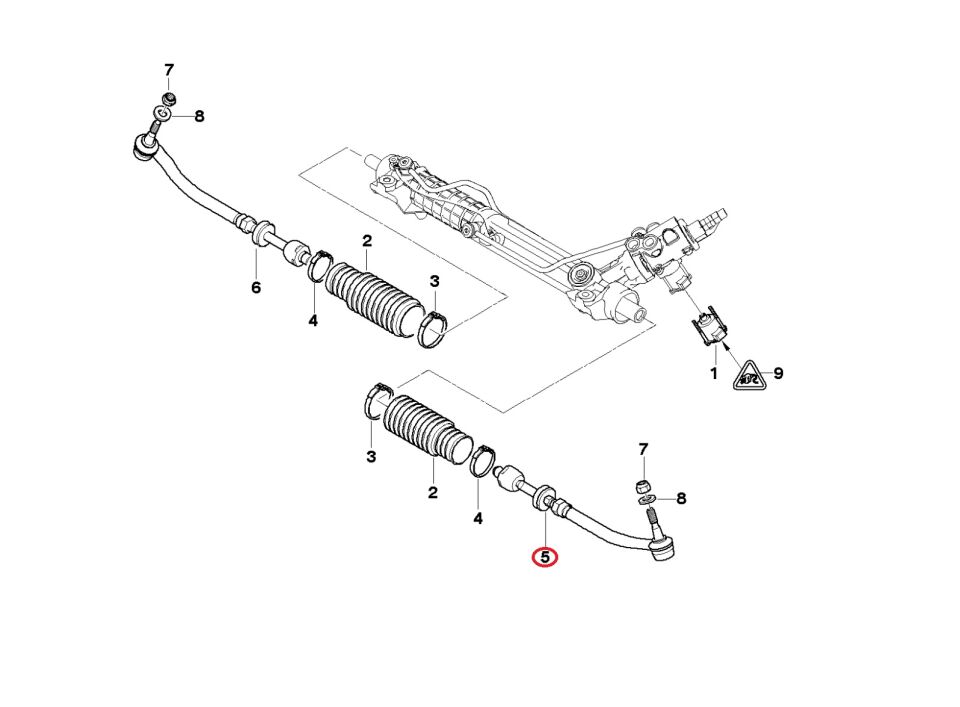 BMW 5 SERİSİ ROT KOLU BAĞLANTI BURCU KÜÇÜK DAR E39 YAN SANAYİ