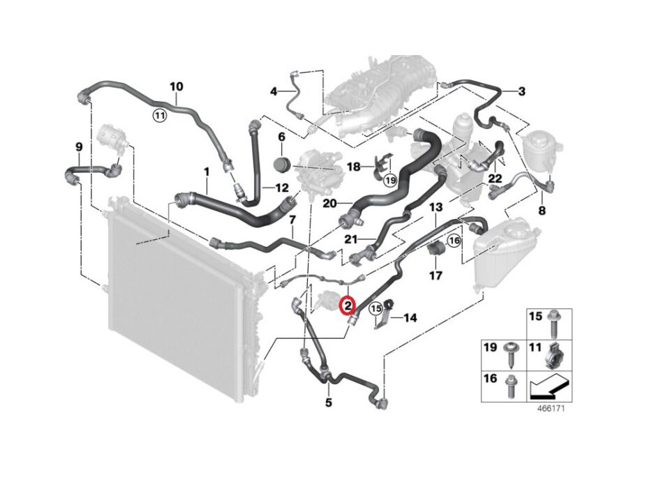 BMW 5 SERİSİ SOĞUTMA HORTUMU G30 YAN SANAYİ