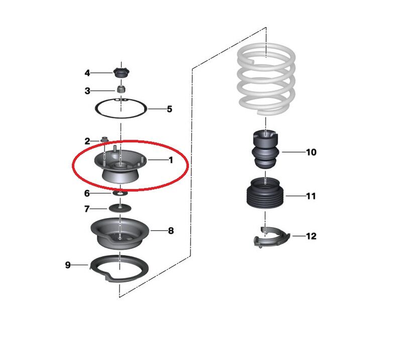 BMW 3-5 SERİSİ ÖN AMORTİSÖR TAKOZU E87.E90.E92.E93.E60.E39.E46.X3.X1 LEMFÖRDER