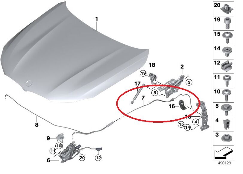 BMW 5 SERİSİ KUMANDA TELİ G30 YAN SANAYİ
