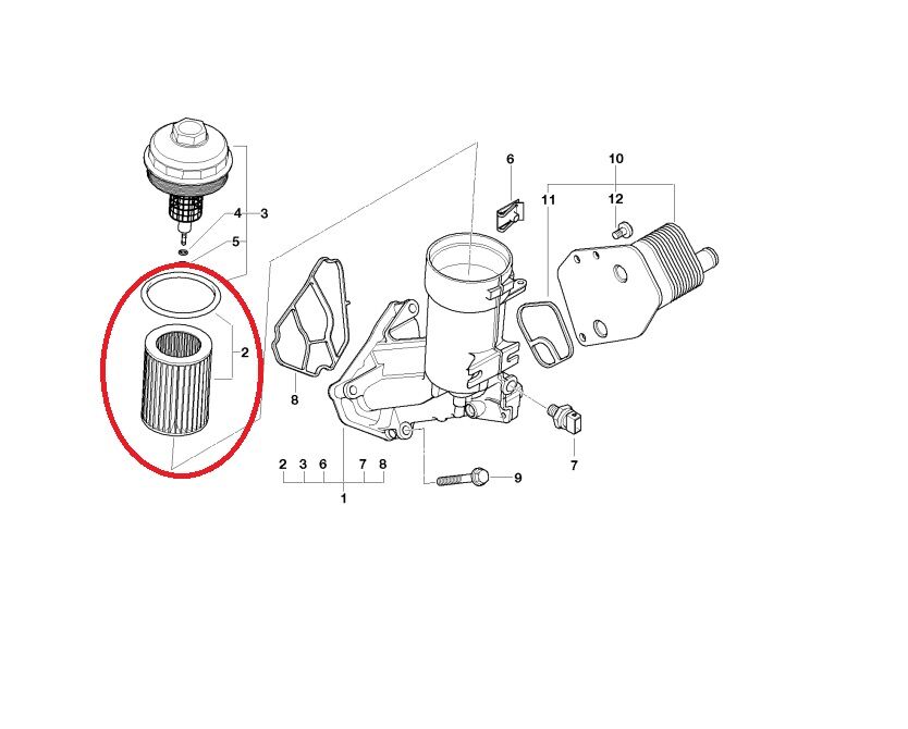 BMW 3-5 SERİSİ YAĞ FİLTRESİ P9185 E46.E90.E60.X3.E87 BOSCH