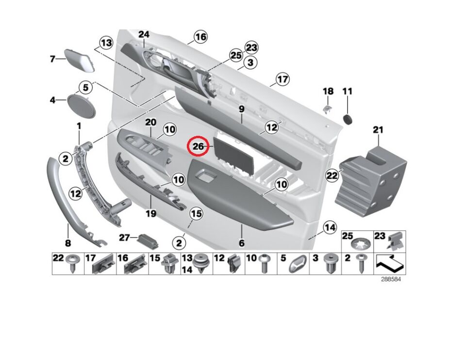 BMW X3 SERİSİ ÖN ŞOFÖR KAPI KOL İÇ - L - BEJ - F25 YAN SANAYİ