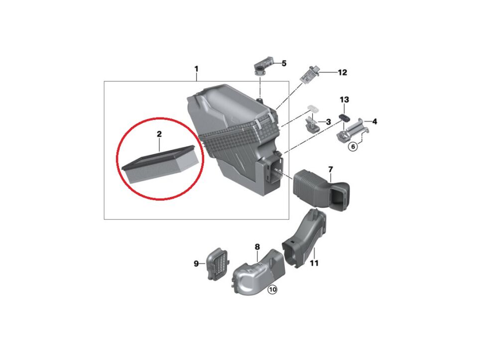 BMW 5 -X5 SERİSİ HAVA FİLTRESİ F10.F25.F15 MAHLE