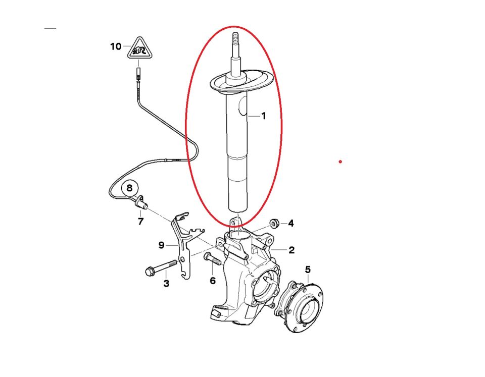 BMW 5 SERİSİ ÖN AMORTİSÖR - L - SOL E60.E63 YAN SANAYİ