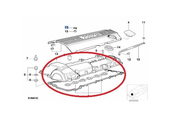 BMW 3 - 5 SERİSİ ÜST KAPAK CONTASI SET VANOSLU E36.E34.M50.M52 ELRİNG