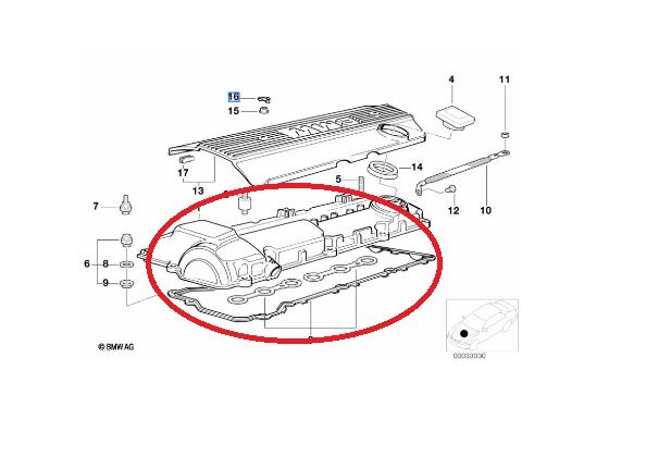 BMW 3 - 5 SERİSİ ÜST KAPAK CONTASI SET VANOSLU E36.E34.M50.M52 ELRİNG
