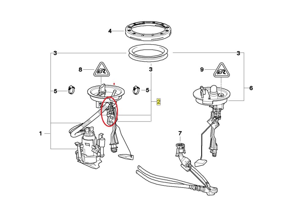BMW 5 SERİSİ BENZİN POMPASI - TEK - E39 HELLA
