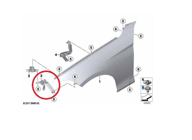 BMW 3 SERİSİ ÖN ÇAMURLUK TUTUCU L 2 F30 YAN SANAYİ