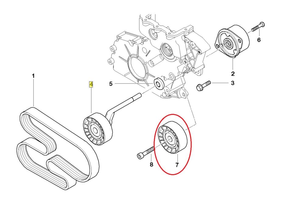 BMW  3-5 SERİSİ KAYIŞ GERGİ BİLYASI - METAL - E46.E60.M47N.M57N İNA