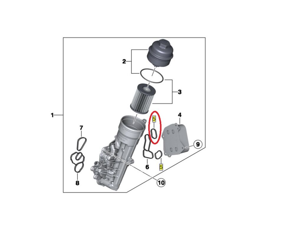 BMW 1-3 SERİSİ YAĞ FİLTRE HAZNE CONTASI F20.F30 ELRİNG