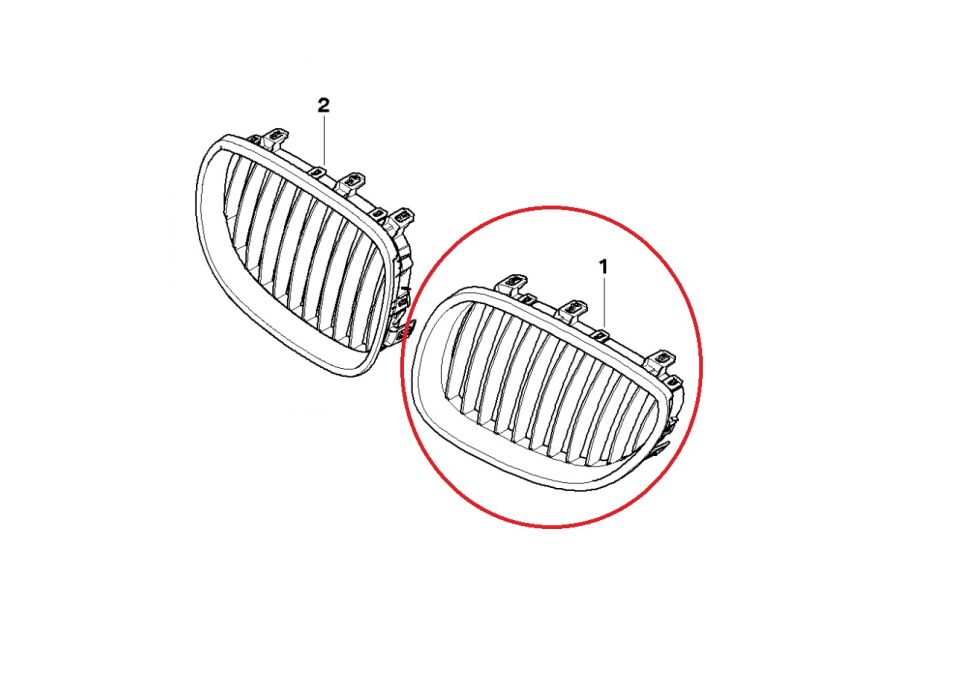 BMW 5 SERİSİ PANJUR - L - KROM - E60.E61 YAN SANAYİ