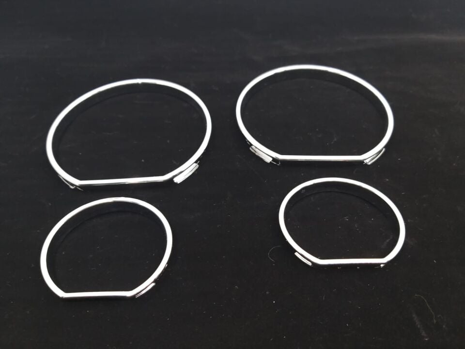 BMW 3 SERİSİ GÖSTERGE ÇERÇEVESİ - DÜZ - KROM E46 YAN SANAYİ