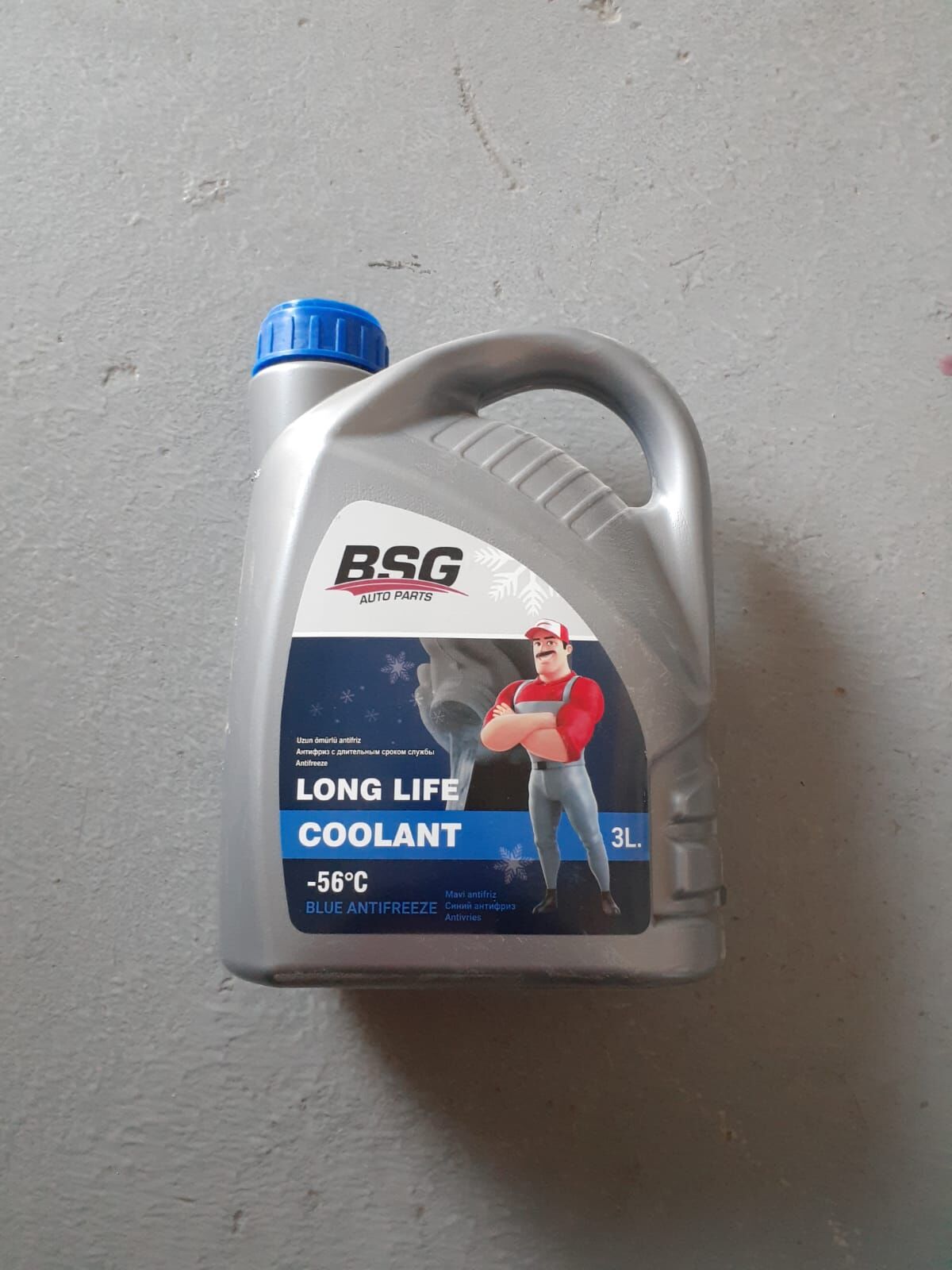 MAVİ ANTİFİRİZ 3 LT MAVİ -56 C ORGANİK TÜM ARAÇLAR BSG