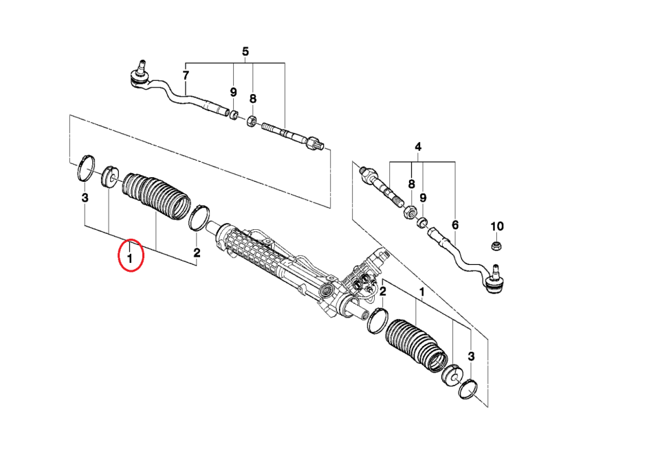 BMW 3 SERİSİ DİREKSİYON ROT KÖRÜĞÜ E46 GOMET