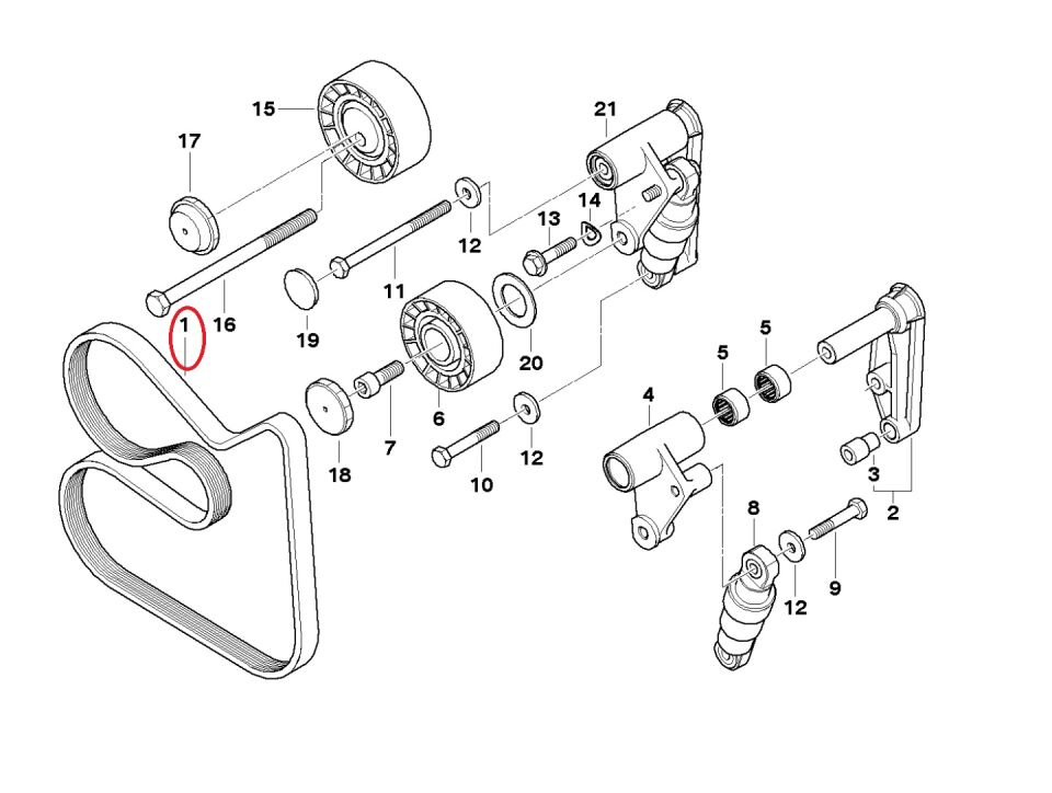 BMW 3 - 5 SERİSİ V-KAYIŞI 6PK1538-6PK1540 E46.E39.E60 BOSCH