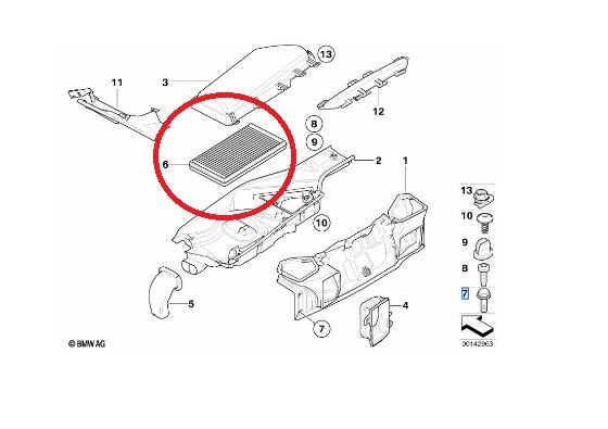 BMW 5 SERİSİ KLİMA FİLTRESİ - KARBONLU -TAKIM E60.E61.E64 YAN SANAYİ