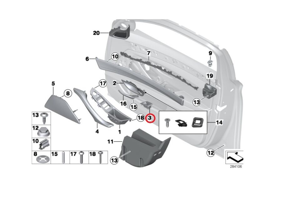 BMW 5 SERİSİ ARKA CAM DÜĞME ÇERÇEVESİ - L - BROWN - TABA F10.- YAN SANAYİ