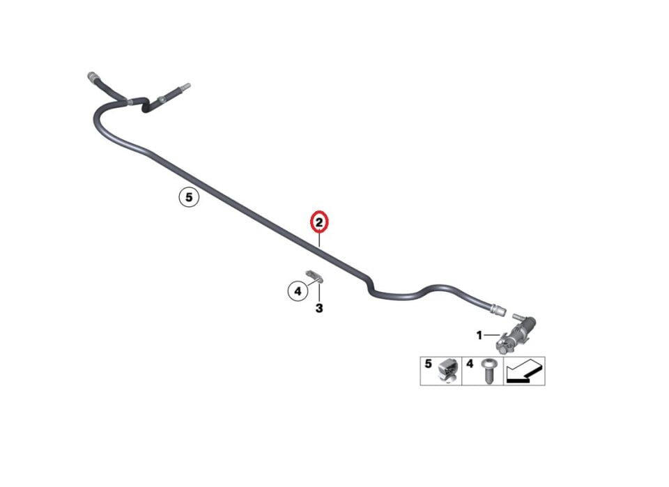 BMW 5 SERİSİ FAR HORTUM HATTI F10 YAN SANAYİ