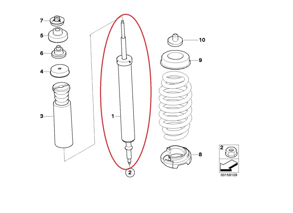 BMW 1 SERİSİ ARKA AMORTİSÖR E87.E90 YAN SANAYİ