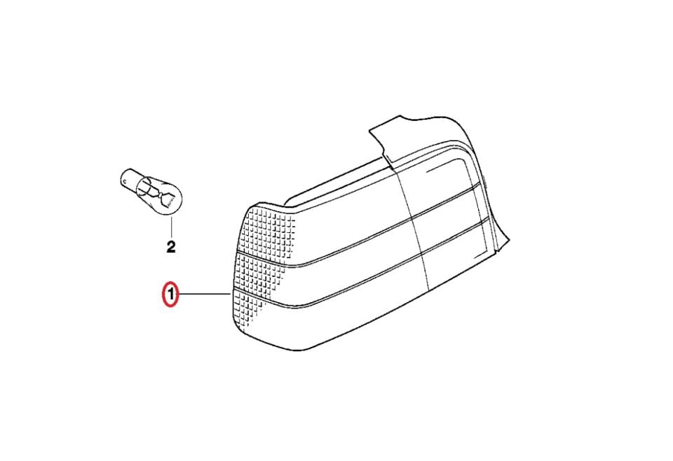 BMW 3 SERİSİ STOP LAMBASI BEYAZ - R - E36/4 DEPO