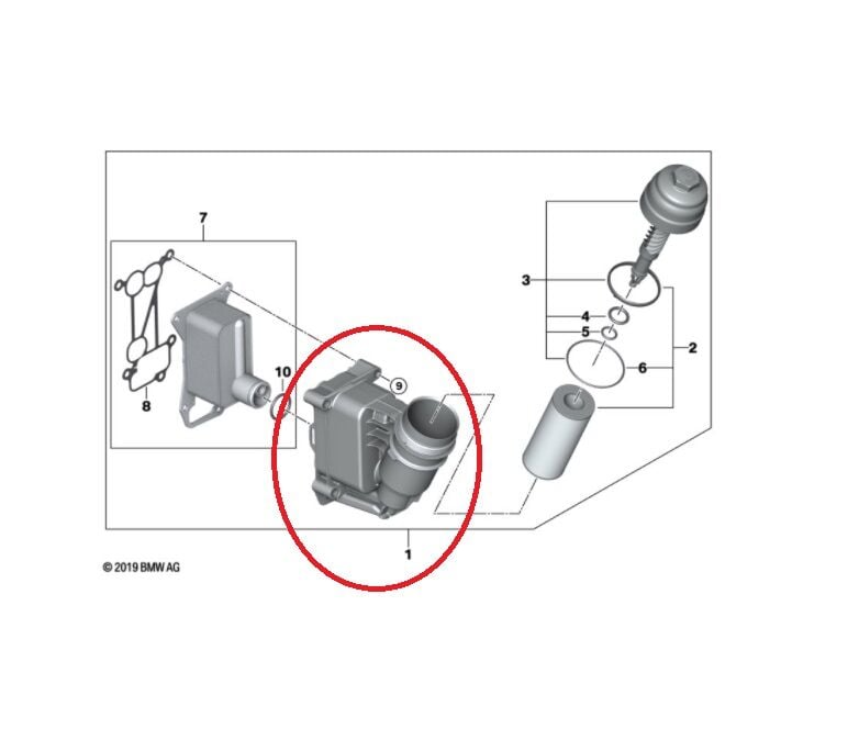 BMW 3-5 SERİSİ YAĞ FİLTRE HAZNESİ N57.N57S.E90.F10.E53 ORJİNAL