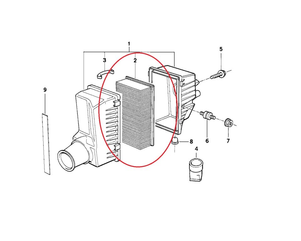 BMW 5 SERİSİ HAVA FİLTRESİ LX408 E34.M50 YAN SANAYİ
