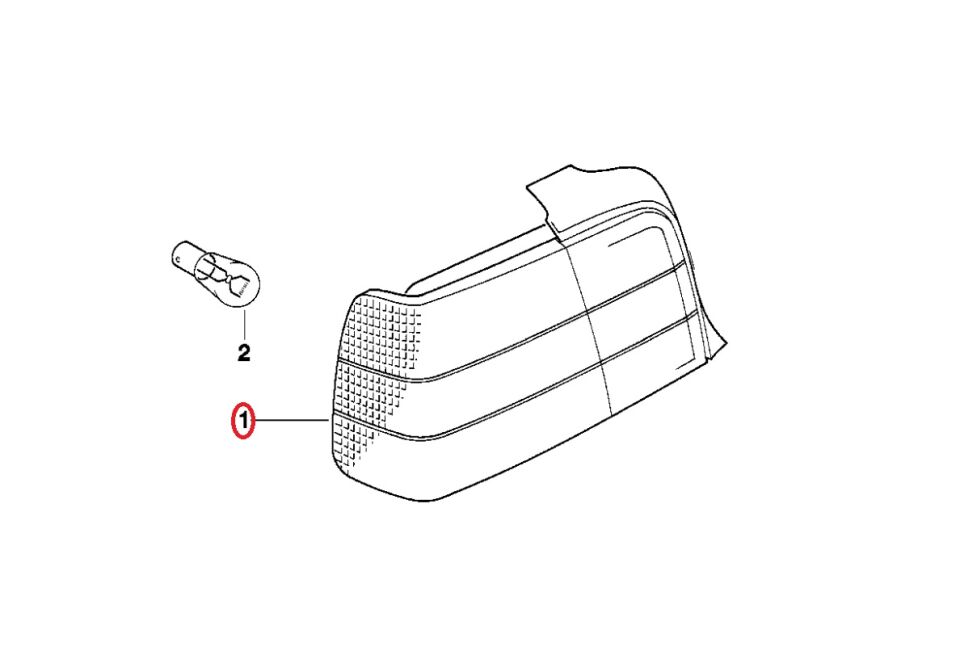 BMW 3 SERİSİ STOP LAMBASI BEYAZ - L - E36/4 DEPO