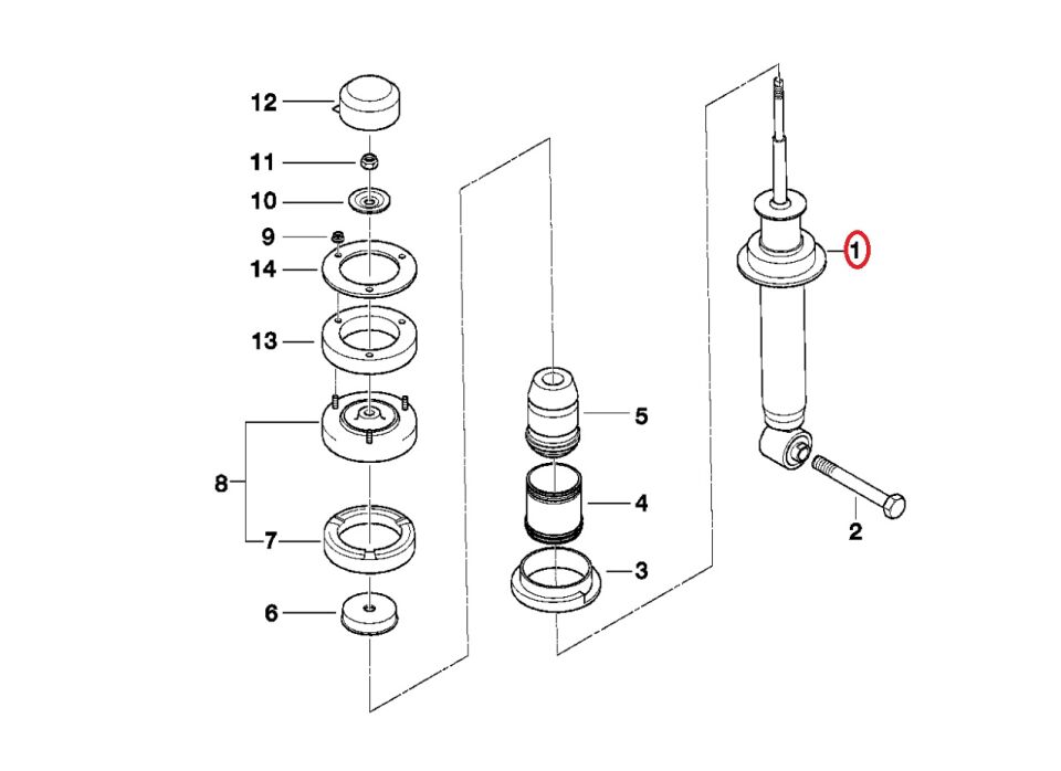 BMW 5 SERİSİ ARKA AMORTİSÖR E39 YAN SANAYİ