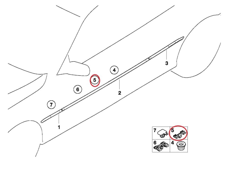 BMW 3 SERİSİ KAPI ÇITA KLİPSİ E46/2 10 LU YAN SANAYİ