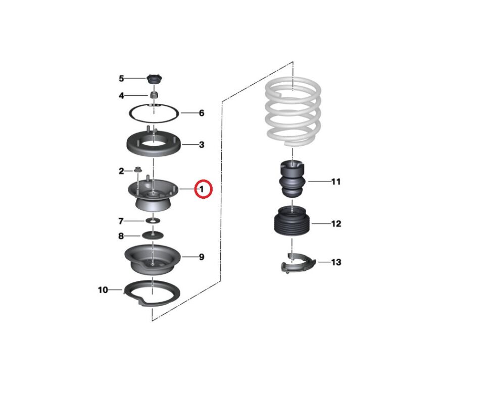 BMW 3-5 SERİSİ ÖN AMORTİSÖR TAKOZU E90.E60.E39.E46 YAN SANAYİ