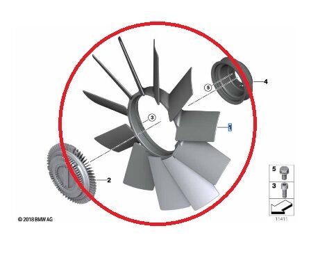 BMW 3 - 5 SERİSİ PERVANE 11 KANAT E36.E46.E34.E39.X5 YAN SANAYİ