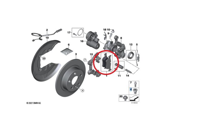 BMW 1 - 2 - X1 SERİSİ ARKA FREN BALATASI F40.F45.F48 BOSCH