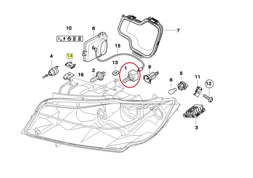 . XENON FAR AMPÜLÜ D1S 35W 6000K TÜM ARAÇLAR YAN SANAYİ