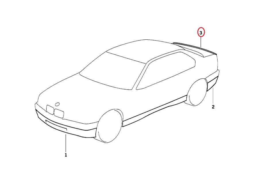 BMW 3 SERİSİ BAGAJ SPOYLERİ E36 YAN SANAYİ