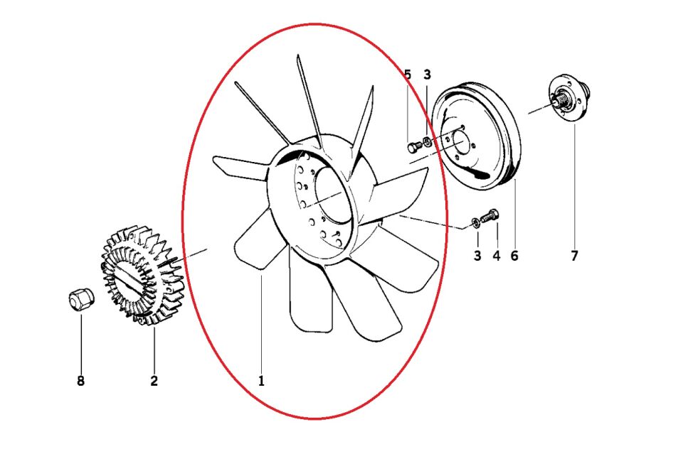 BMW 3-5 SERİSİ MOTOR PERVANESİ 11 KANAT İNCE E30.E34.E36.E39 YAN SANAYİ