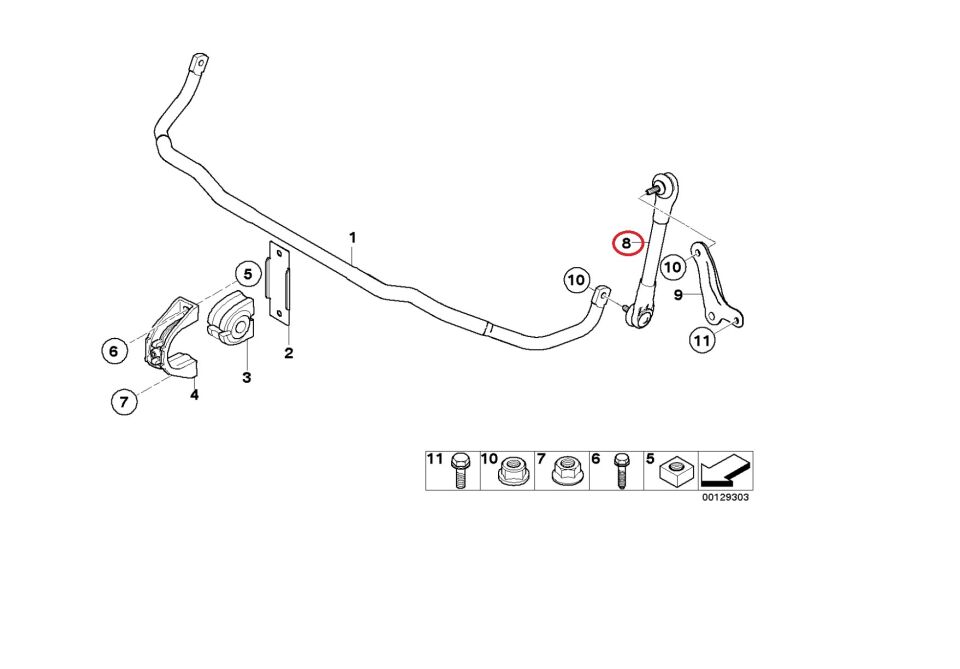 BMW 5 SERİSİ VİRAJ ASKI ROTU - L - SOL E60 YAN SANAYİ