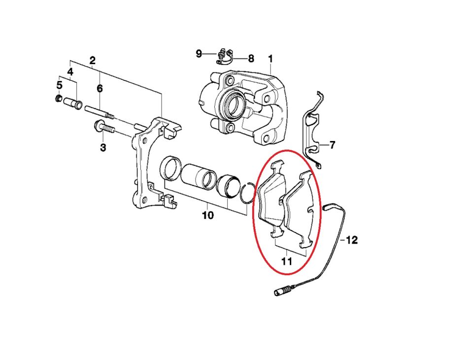 BMW 3-5 SERİSİ ARKA FREN BALATASI E36.E34.E46 YAN SANAYİ