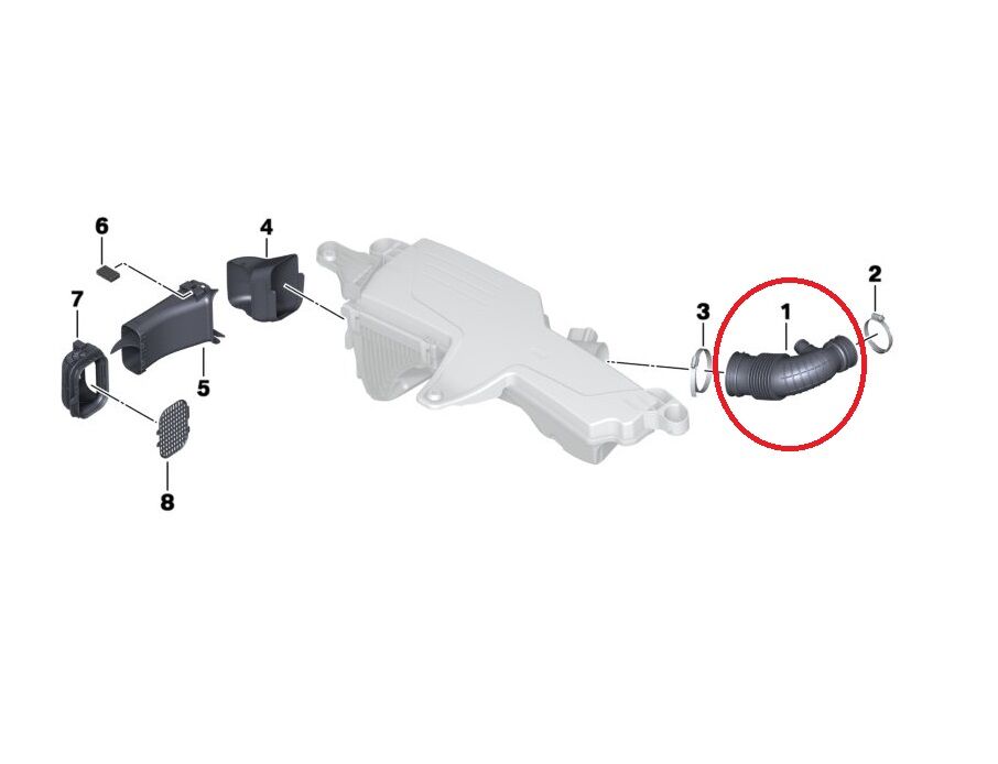 BMW 1-3 SERİSİ TEMİZ HAVA BORUSU F20.F30 YAN SANAYİ