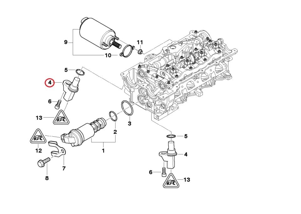 BMW 3 -5 SERİSİ EKSANTRİK SENSÖRÜ EGZOZ E60.E36.E39.E46.M52.M54 HELLA