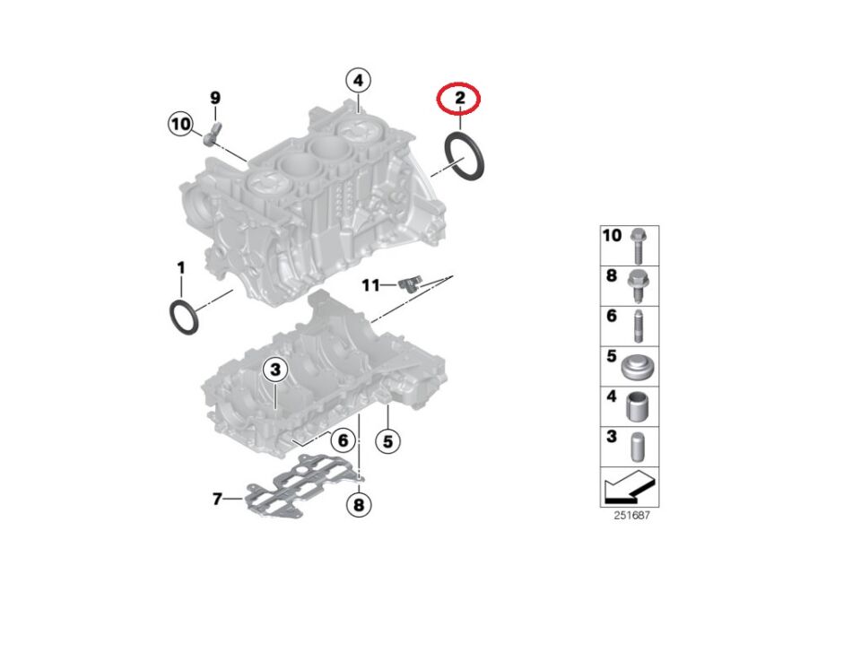BMW 1-3 SERİSİ ARKA KRANK KEÇESİ 85*105*8 F20.F30.R55.N13 ELRİNG