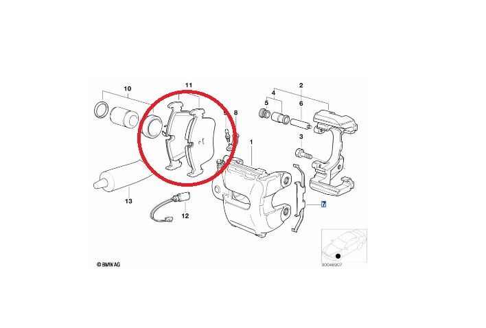 BMW 3 SERİSİ ÖN FREN BALATASI E46.E36.Z3.Z4 YAN SANAYİ