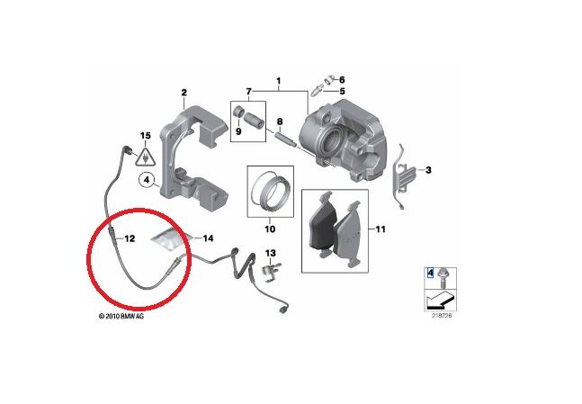 BMW 5 SERİSİ ÖN BALATA İKAZ FİŞİ F07.F10.F11.F01.F02.F04 YAN SANAYİ