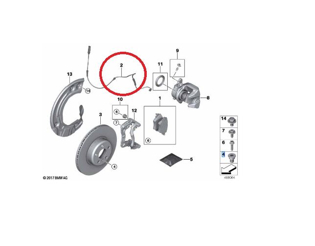 BMW 5 SERİSİ ÖN BALATA İKAZ FİŞİ G30 YAN SANAYİ