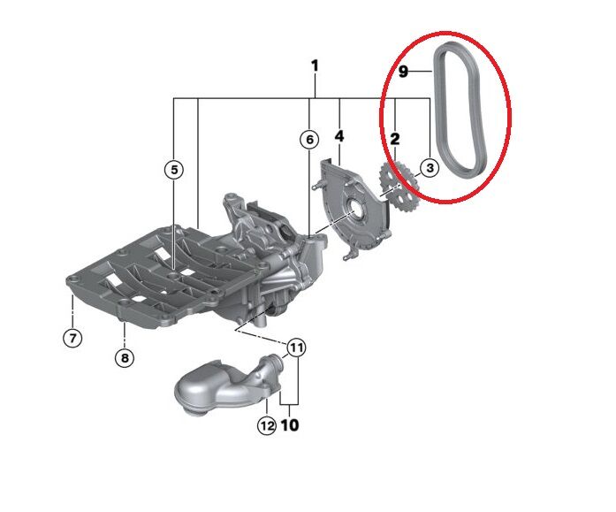 BMW 3-5 SERİSİ YAĞ POMPA ZİNCİRİ N47.N57.F10.F20.F30 YAN SANAYİ