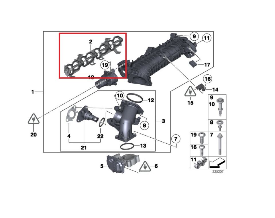 BMW 3-5 SERİSİ EMME MANİFOLD CONTASI F20.F30.F10.E90.E92.X3 ORİJİNAL