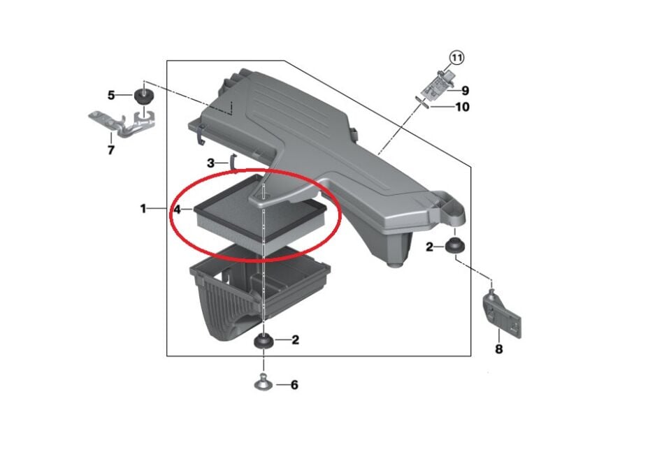 BMW 1-3 SERİSİ HAVA FİLTRESİ LX2077/3 F20.F30.F32.F36 YAN SANAYİ