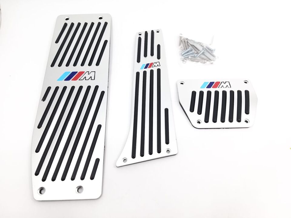 BMW 1-3 SERİSİ PEDAL SETİ - OTOMATİK VİTES - M LOGOLU - KROMLU E34.E36.E39..E60.E46.E87.E90 YAN SANAYİ